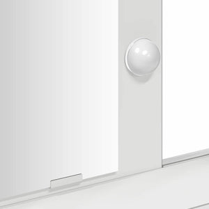 Smyckebord med låda Vit 79 x 41 x 140 cm Konstruerat trä