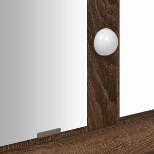 Smyckebord med låda Brun 100 x 41 x 140 cm Konstruerat trä