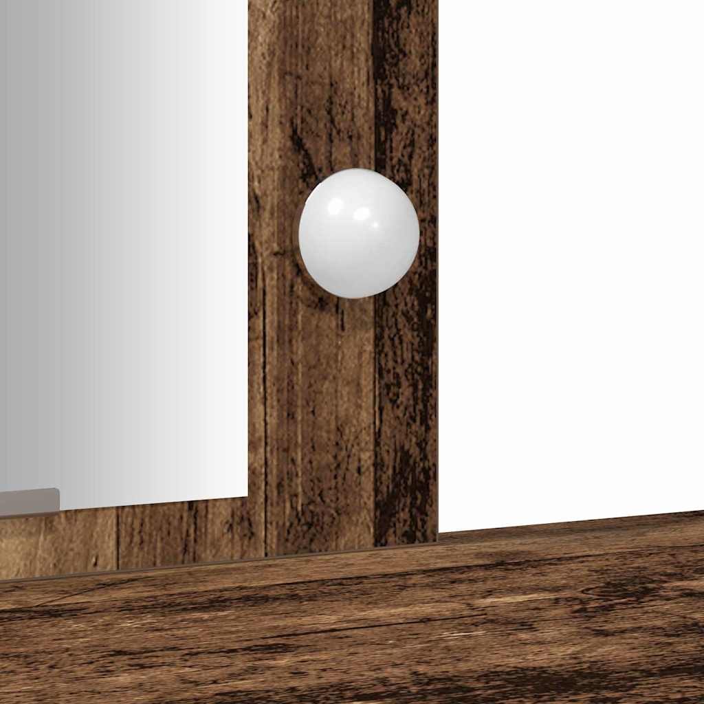 Smyckebord med lagring Brun 102 x 33 x 135 cm Konstruerat trä