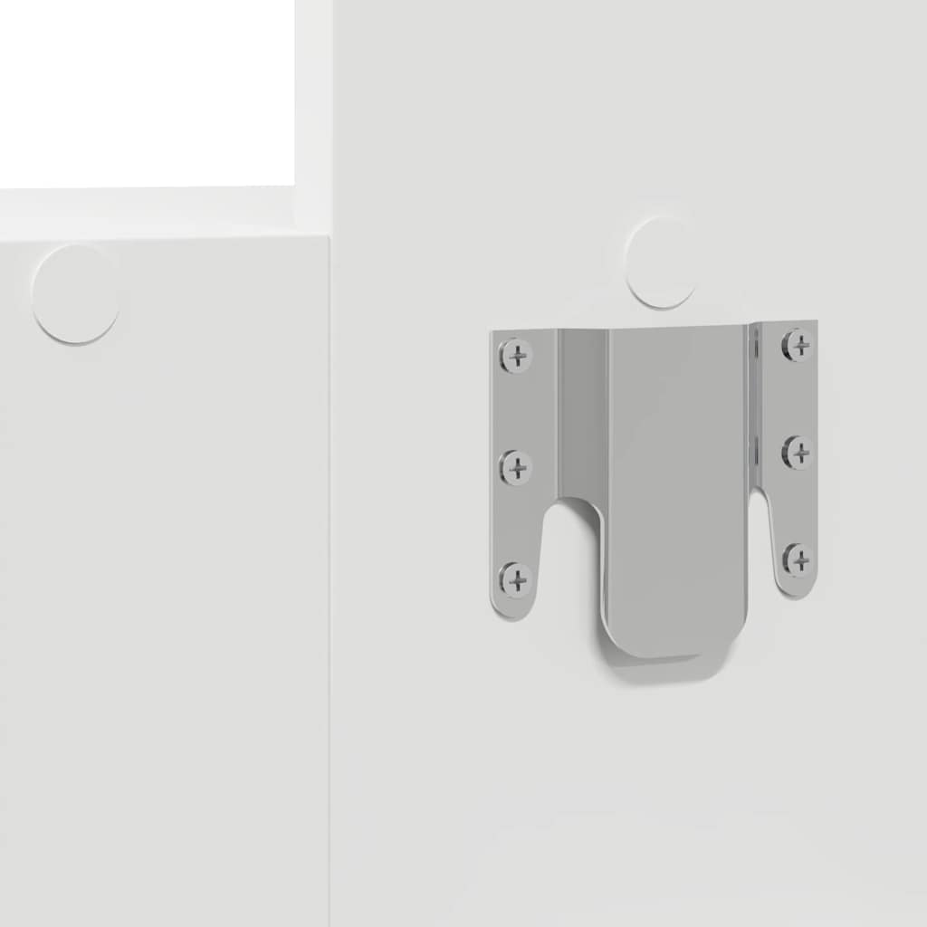 Smyckebord med låda Vit 83 x 40 x 70 cm Konstruerat trä