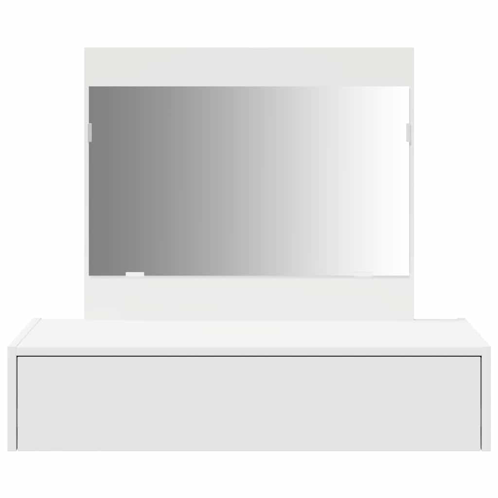 Smyckebord med låda Vit 83 x 40 x 70 cm Konstruerat trä