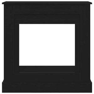 Öppen spis infattning svart ek 90x30x90 cm konstruerat trä