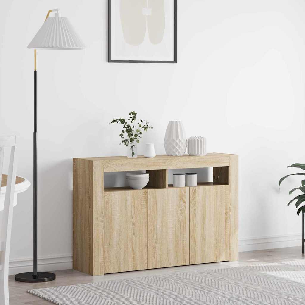 Sideboard Sonoma-ek 116 x 30 x 75 cm Konstruerat trä