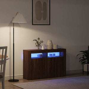 Sideboard Brun Ek 116 x 30 x 75 cm Konstruerat trä