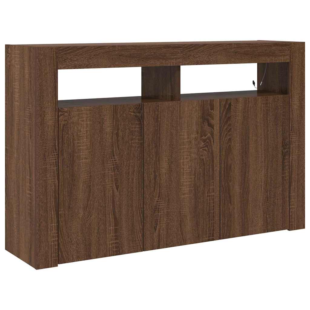 Sideboard Brun Ek 116 x 30 x 75 cm Konstruerat trä