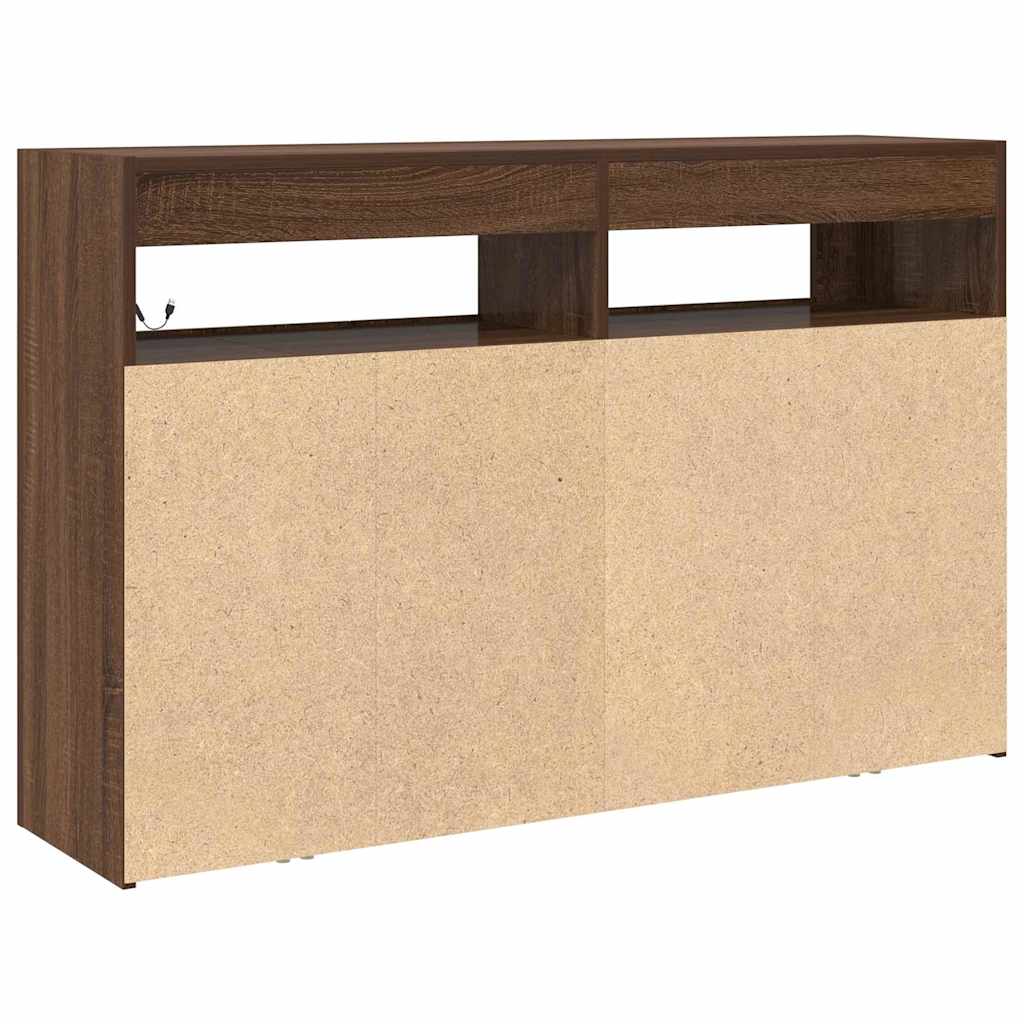 Sideboard Brun Ek 116 x 30 x 75 cm Konstruerat trä
