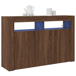 Sideboard Brun Ek 116 x 30 x 75 cm Konstruerat trä