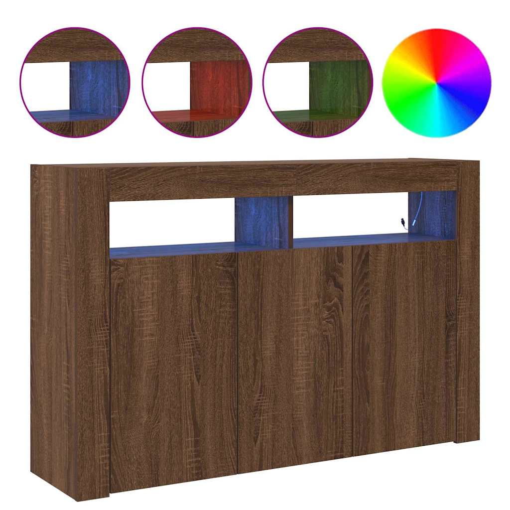 Sideboard Brun Ek 116 x 30 x 75 cm Konstruerat trä