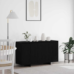 Sideboard Svart Ek 135 x 41 x 75 cm Konstruerat trä