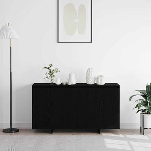 Sideboard Svart Ek 135 x 41 x 75 cm Konstruerat trä