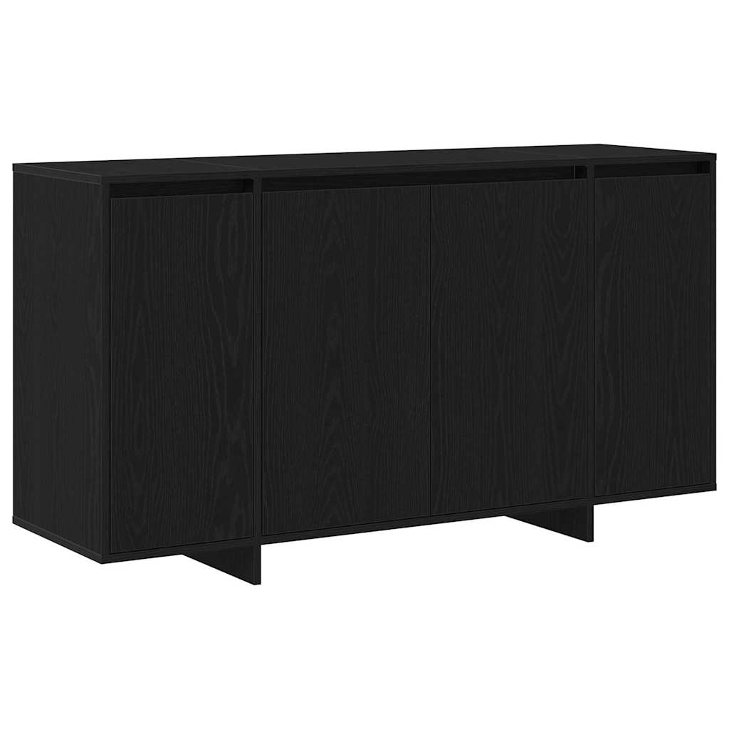 Sideboard Svart Ek 135 x 41 x 75 cm Konstruerat trä