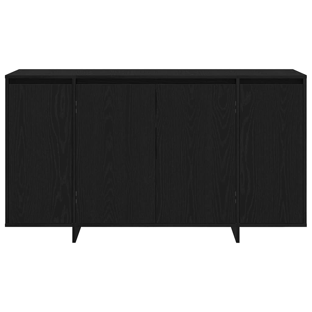 Sideboard Svart Ek 135 x 41 x 75 cm Konstruerat trä