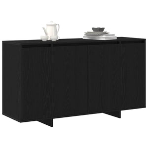 Sideboard Svart Ek 135 x 41 x 75 cm Konstruerat trä