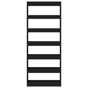 Bokskåp med hylla Svart 80 x 30 x 198 cm Konstruerat trä