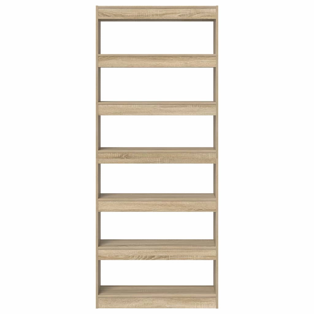 Bokskåp med hylla Sonoma-ek 80 x 30 x 198 cm Konstruerat trä