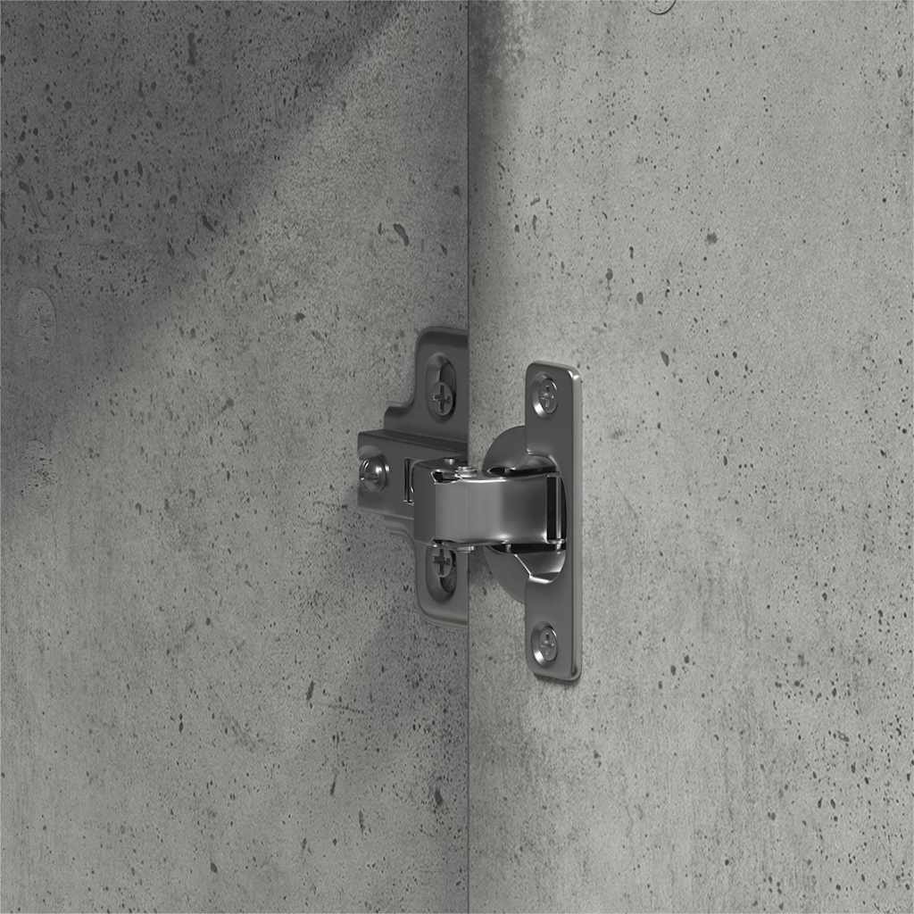 Garderob med hylla Betonggrå 55 x 25 x 189 cm Konstruerat trä