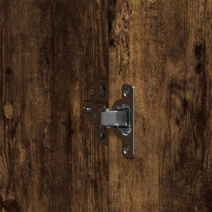 Garderob med hylla Rökt ek 55 x 25 x 189 cm Konstruerat trä