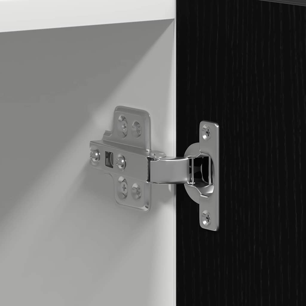 Hängande skåp Riga Svart Ek 60 x 57 x 207 cm Konstruerat trä