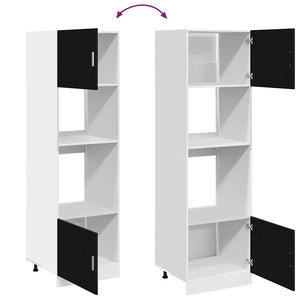 Hängande skåp Riga Svart Ek 60 x 57 x 207 cm Konstruerat trä