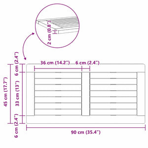 Bordsskiva Brun 90 x 45 x 2 cm Massivt Akaciaträ