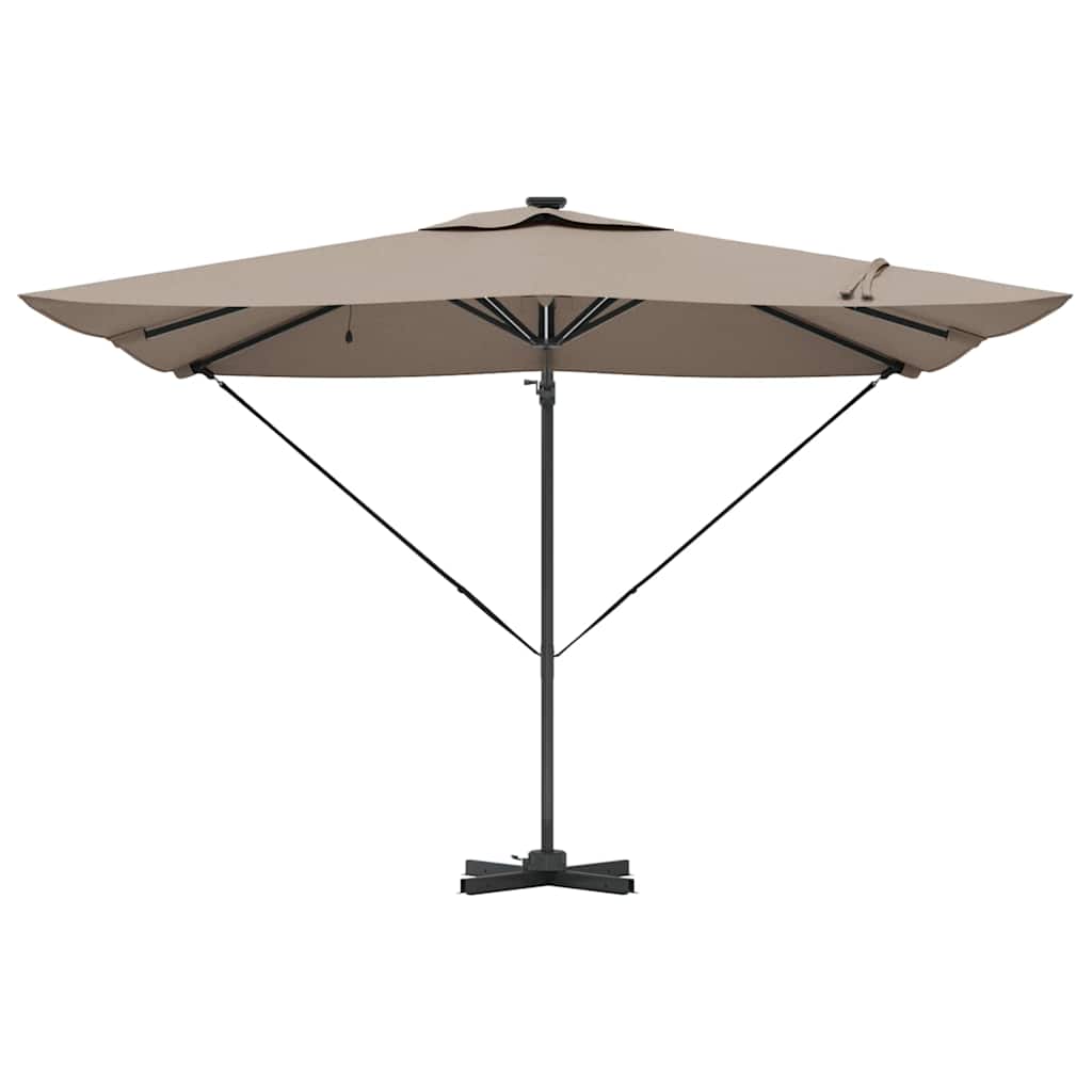 Parasoll Taupe 286 x 284 x 270 cm Aluminium och Polyester