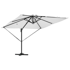 Roma Parasol Beige 286 x 284 x 270 cm Aluminium och Polyester