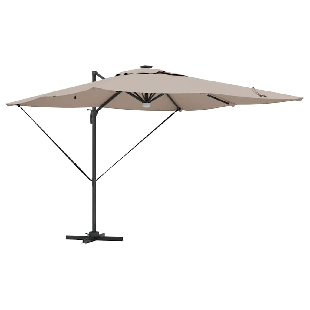 Roma Parasol Taupe 286 x 284 x 270 cm Aluminium och Polyester