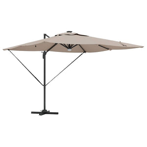 Roma Parasol Taupe 286 x 284 x 270 cm Aluminium och Polyester