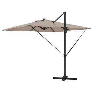 Roma Parasol Taupe 286 x 284 x 270 cm Aluminium och Polyester
