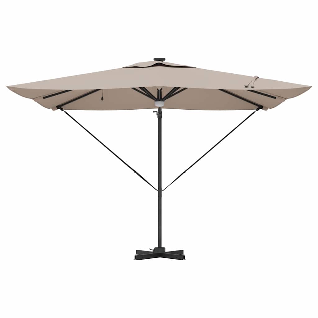 Roma Parasol Taupe 286 x 284 x 270 cm Aluminium och Polyester