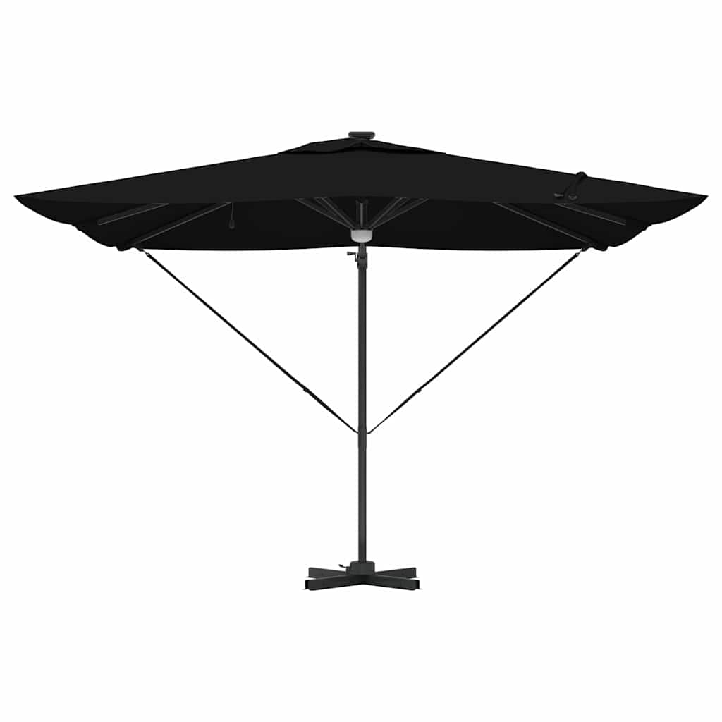 Roma Parasol Svart 286 x 284 x 270 cm Aluminium och Polyester
