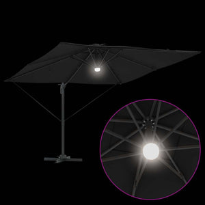 Roma Parasol Svart 286 x 284 x 270 cm Aluminium och Polyester