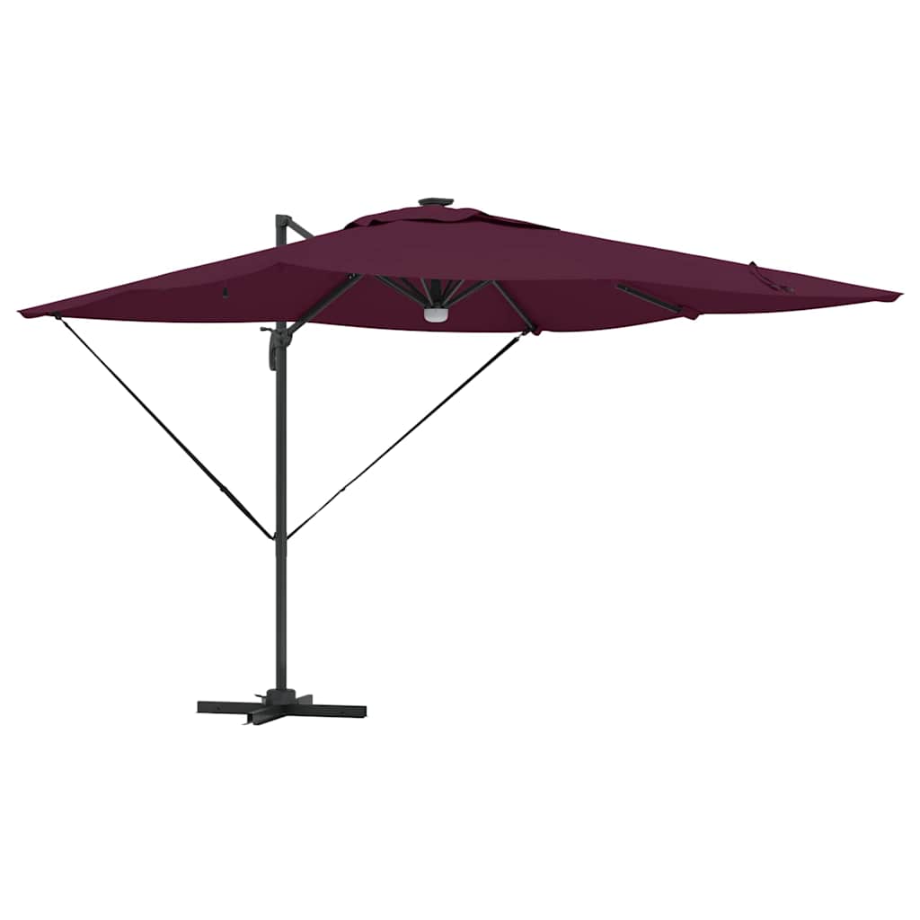 Roma Parasol Röd 286 x 284 x 270 cm Aluminium och Polyester