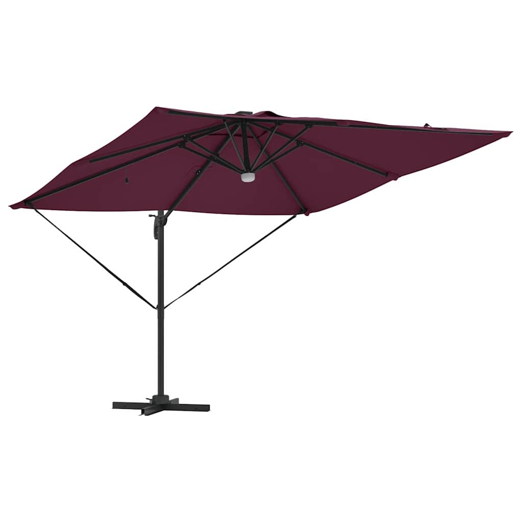 Roma Parasol Röd 286 x 284 x 270 cm Aluminium och Polyester