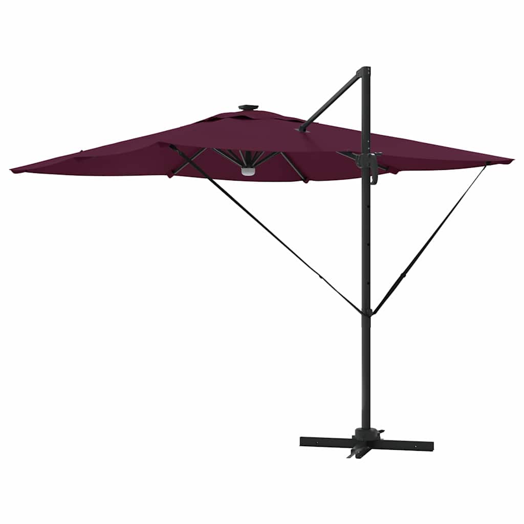 Roma Parasol Röd 286 x 284 x 270 cm Aluminium och Polyester