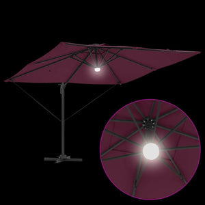 Roma Parasol Röd 286 x 284 x 270 cm Aluminium och Polyester