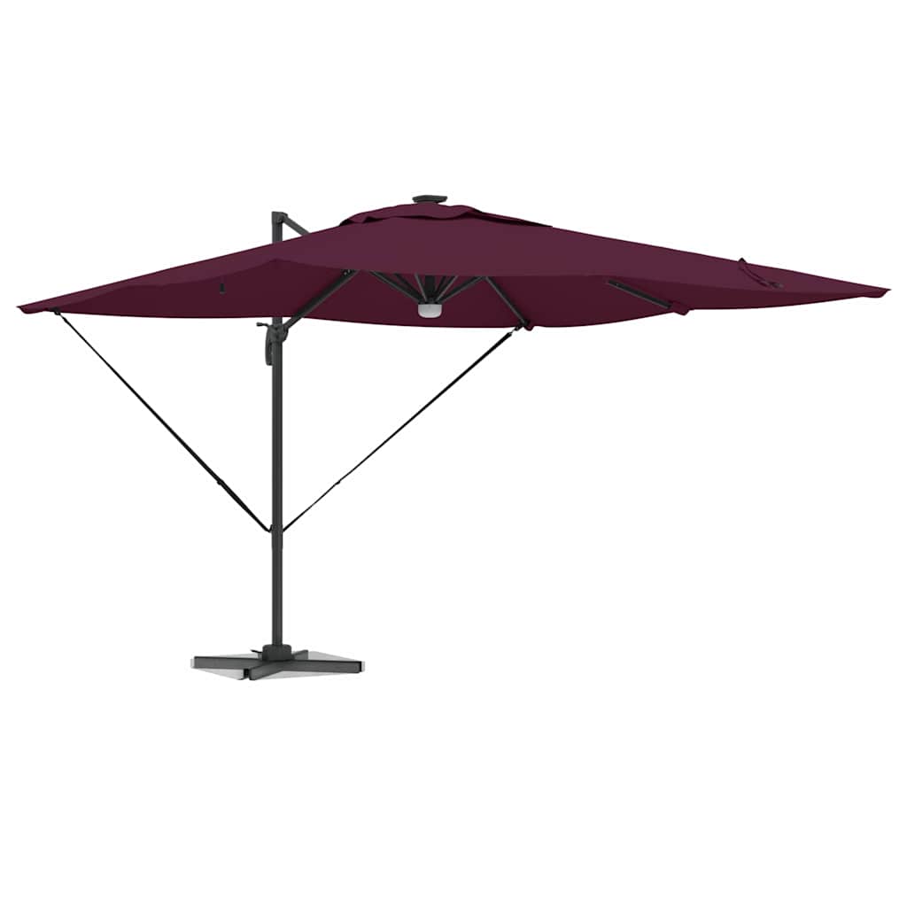 Roma Parasol Röd 286 x 284 x 270 cm Aluminium och Polyester