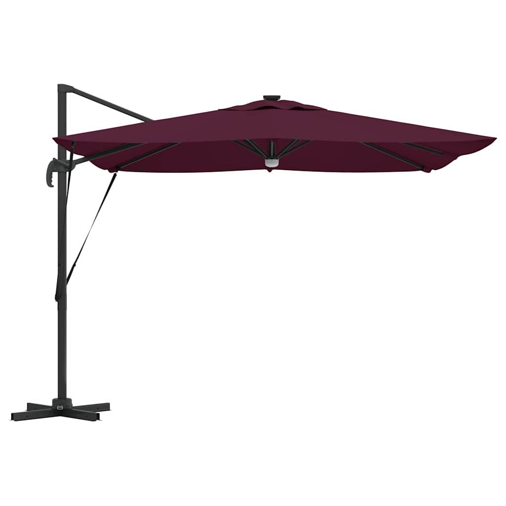 Roma Parasol Röd 286 x 284 x 270 cm Aluminium och Polyester
