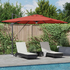 Roma Parasol Röd 286 x 284 x 270 cm Aluminium och Polyester
