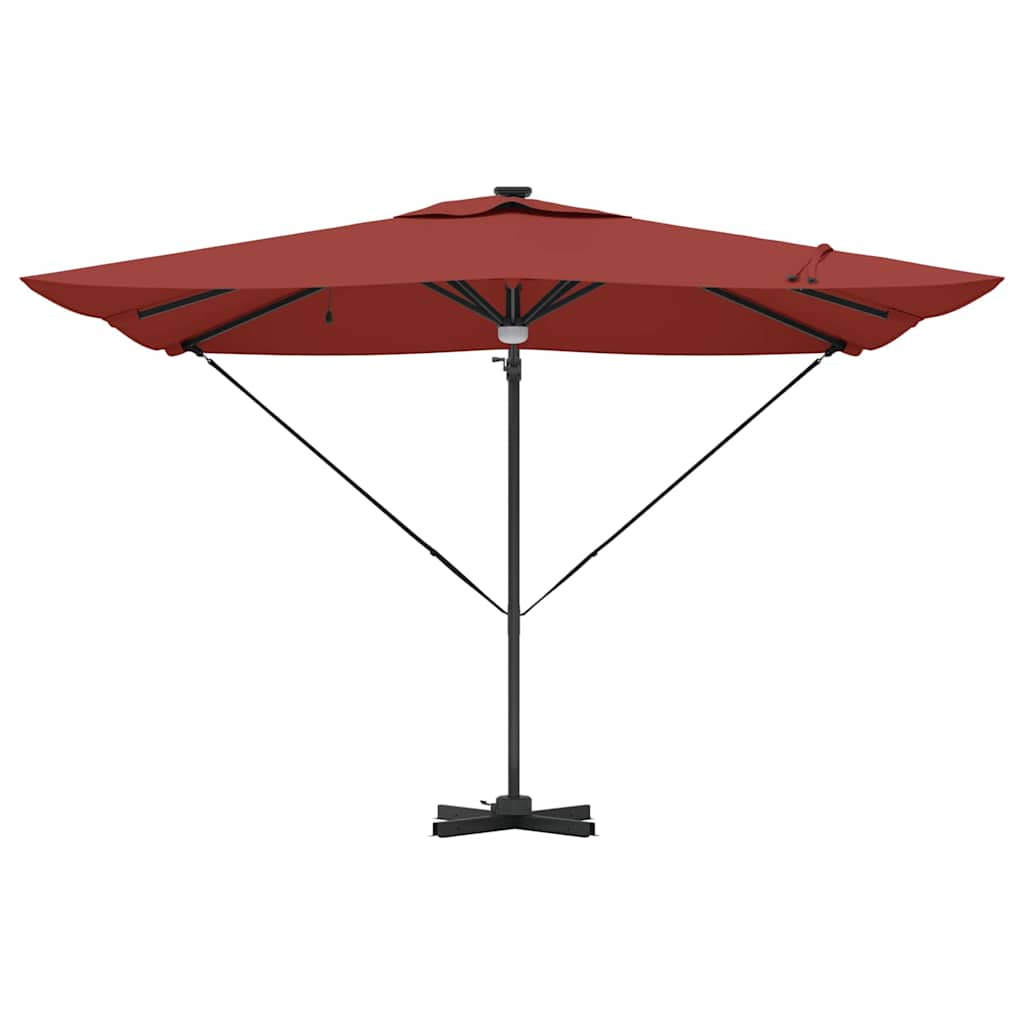 Roma Parasol Röd 286 x 284 x 270 cm Aluminium och Polyester