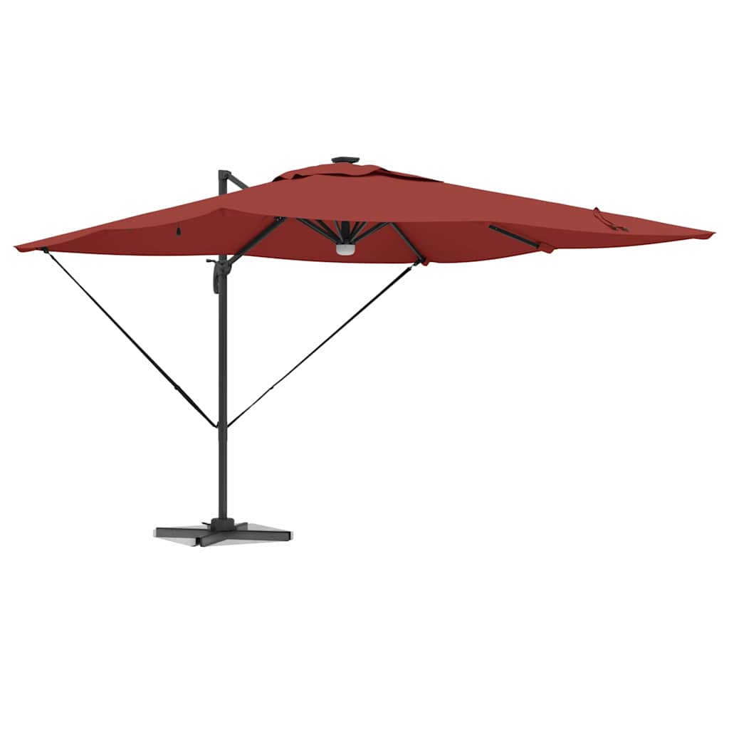 Roma Parasol Röd 286 x 284 x 270 cm Aluminium och Polyester