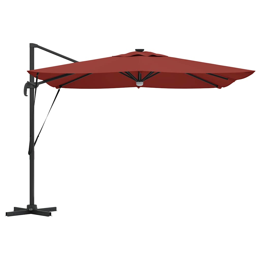 Roma Parasol Röd 286 x 284 x 270 cm Aluminium och Polyester