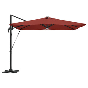 Roma Parasol Röd 286 x 284 x 270 cm Aluminium och Polyester