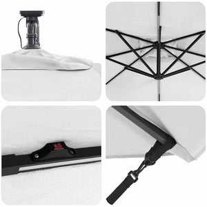 Cantilever bananparasol Sand 249 x 249 x 250 cm