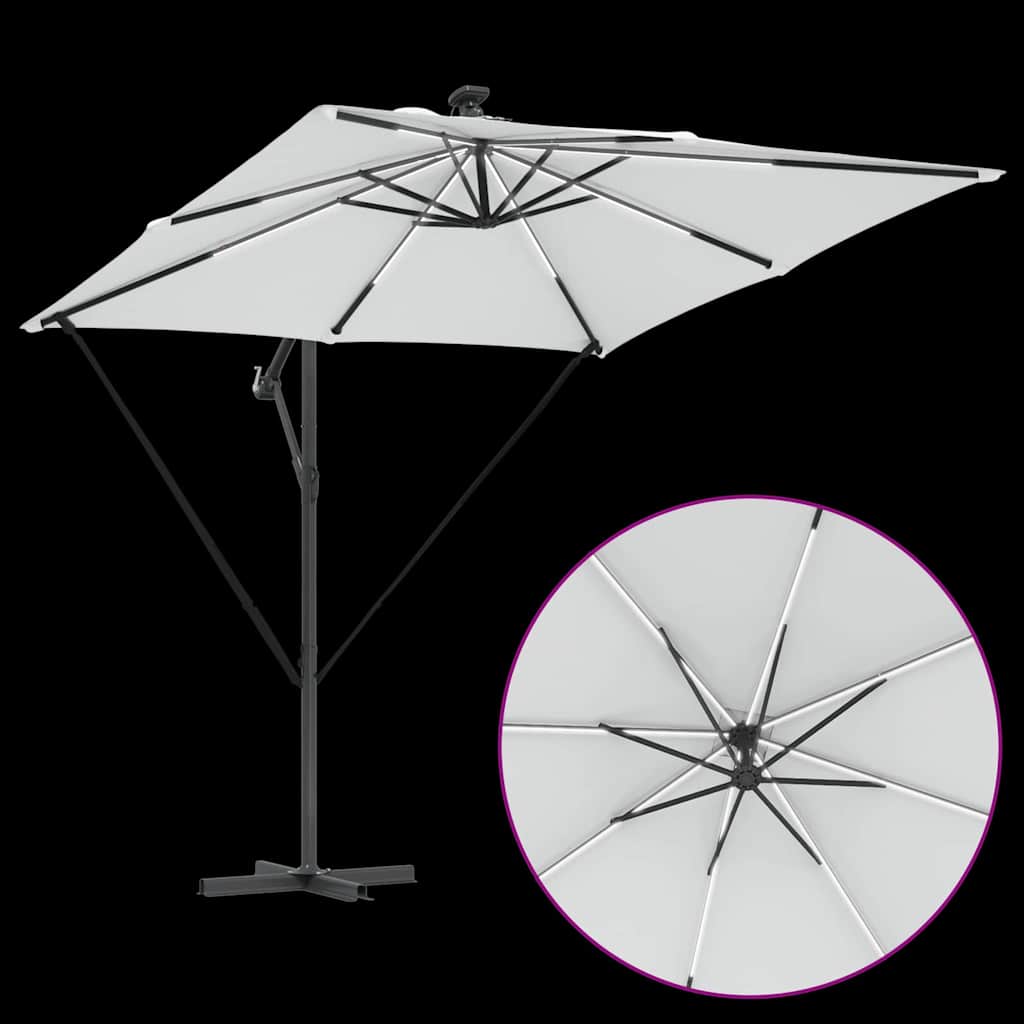 Cantilever bananparasol Sand 249 x 249 x 250 cm
