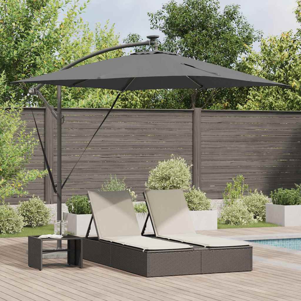 Cantilever bananparasol Antracit 249 x 249 x 250 cm