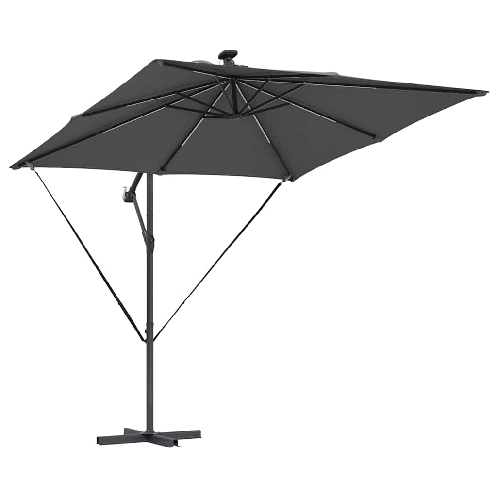 Cantilever bananparasol Antracit 249 x 249 x 250 cm