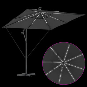 Cantilever bananparasol Antracit 249 x 249 x 250 cm