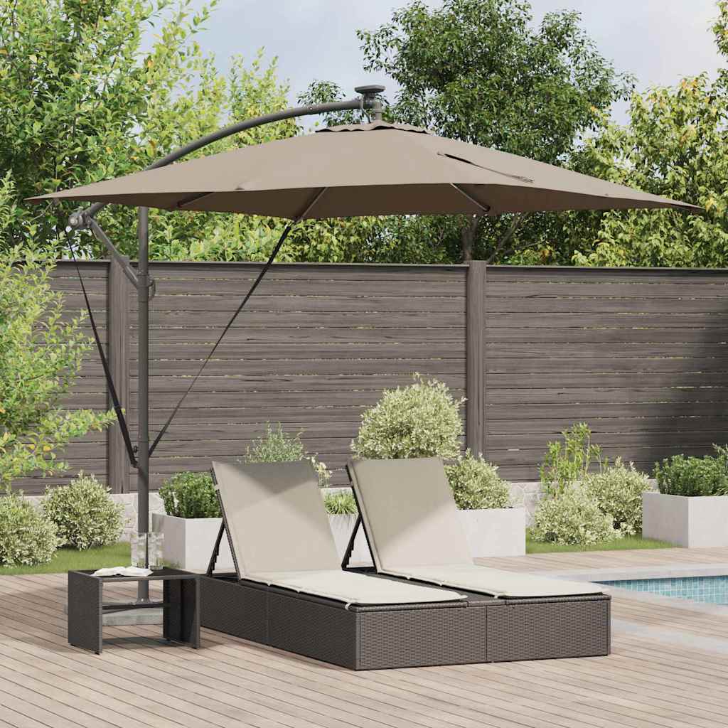 Cantilever bananparasol Taupe 249 x 249 x 250 cm