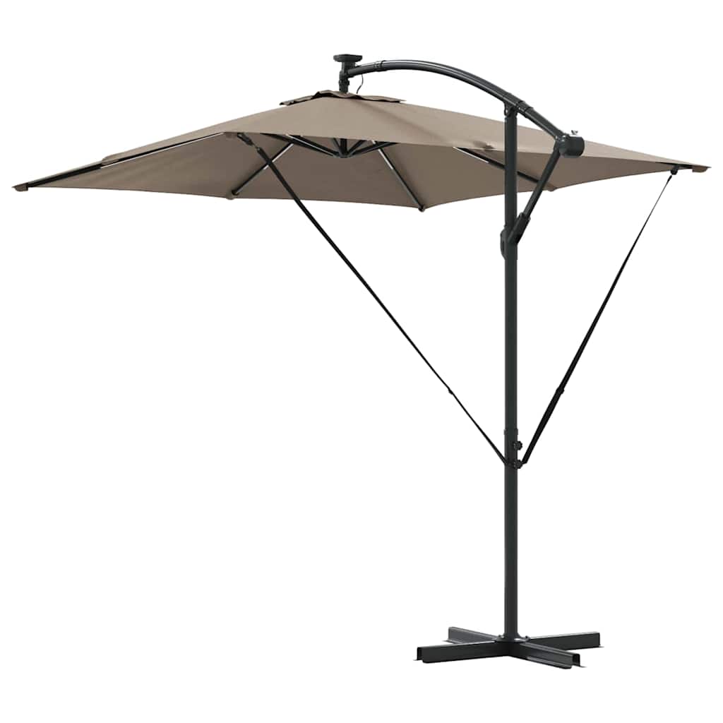 Cantilever bananparasol Taupe 249 x 249 x 250 cm
